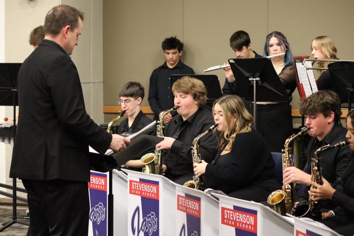 The Jazz Band performs at the district community breakfast at Stevenson High School on Tuesday, Dec. 2. 