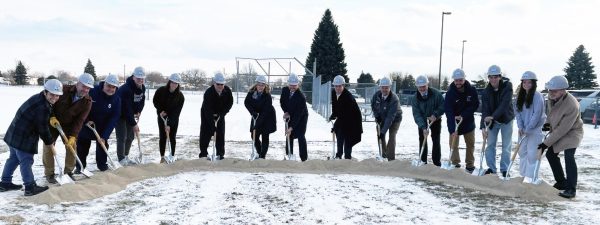 On Jan. 14 the UCS Board, staff and students broke ground on the future site of Stevenson High School baseball and softball fields and tennis courts at 16 Mile and Dodge Park. 