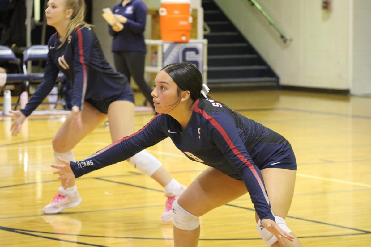 Playing on defense Isabelle Reda '27 stays focused and attributes the team preparedness to the countless practices and hard work they put in over the summer at camp. 